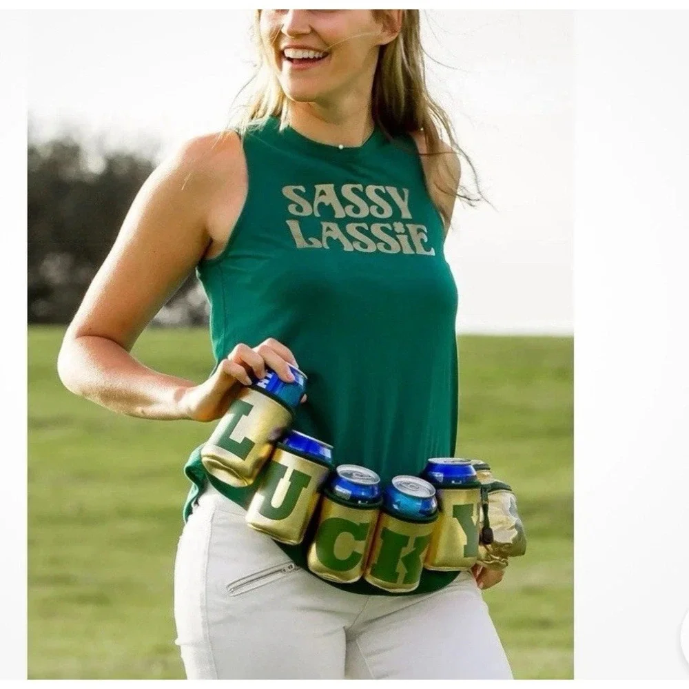 Tipsy‎ Elves Lucky Fanny Pack Drink Holders St Patrick's Day Irish
